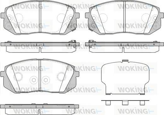 Woking P12023.52 - Тормозные колодки, дисковые, комплект autodnr.net