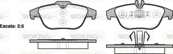 Woking P12053.00 - Гальмівні колодки, дискові гальма autocars.com.ua