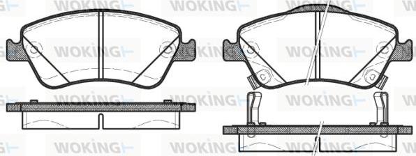 Woking P12103.02 - Тормозные колодки, дисковые, комплект avtokuzovplus.com.ua