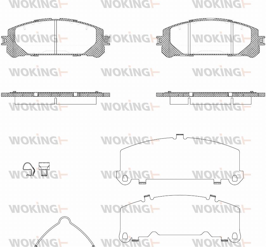 Woking P12123.30 - Тормозные колодки, дисковые, комплект avtokuzovplus.com.ua