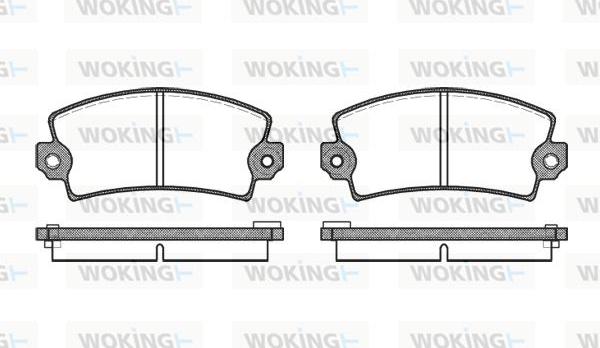 Woking P1213.06 - Тормозные колодки, дисковые, комплект autodnr.net