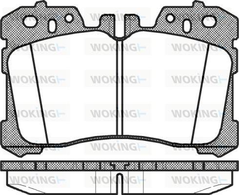 Woking P12203.00 - Тормозные колодки, дисковые, комплект avtokuzovplus.com.ua