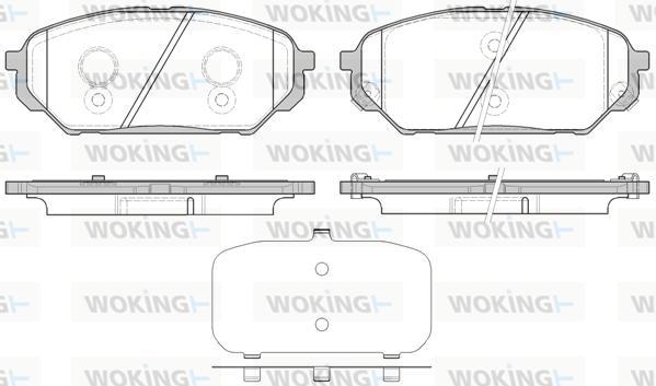 Woking P12223.12 - Тормозные колодки, дисковые, комплект avtokuzovplus.com.ua