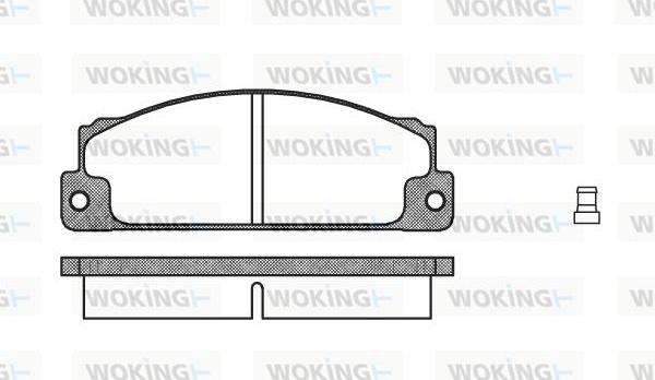 Woking P1223.02 - Тормозные колодки, дисковые, комплект avtokuzovplus.com.ua