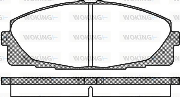 Woking P12253.00 - Тормозные колодки, дисковые, комплект autodnr.net