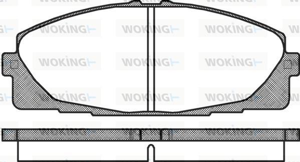 Woking P12253.00 - Тормозные колодки, дисковые, комплект avtokuzovplus.com.ua