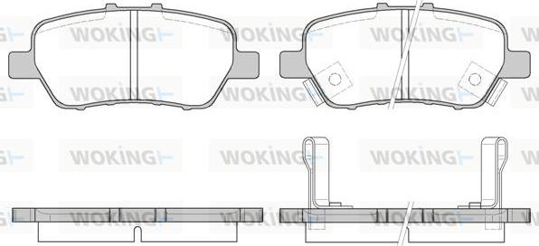 Woking P12303.02 - Тормозные колодки, дисковые, комплект avtokuzovplus.com.ua