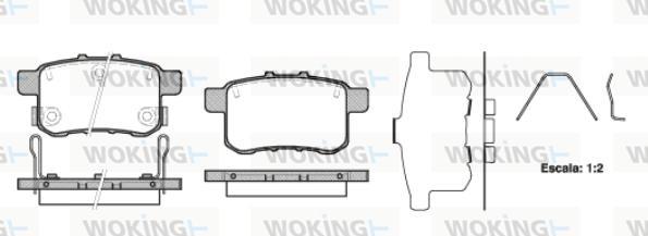 Woking P12323.12 - Тормозные колодки, дисковые, комплект avtokuzovplus.com.ua