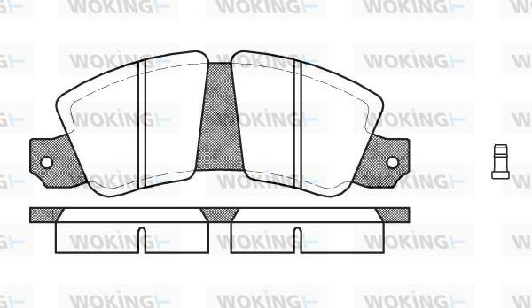 Woking P1233.02 - Тормозные колодки, дисковые, комплект autodnr.net