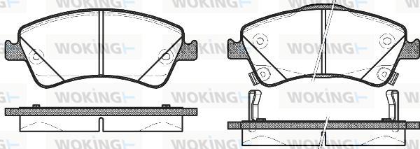 Woking P12413.12 - Тормозные колодки, дисковые, комплект avtokuzovplus.com.ua