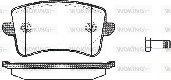 Woking P12433.00 - Гальмівні колодки, дискові гальма autocars.com.ua