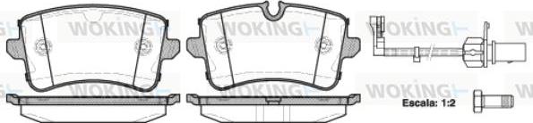 Woking P12433.10 - Гальмівні колодки, дискові гальма autocars.com.ua