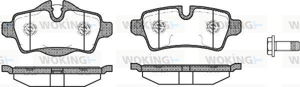 Woking P12443.00 - Гальмівні колодки, дискові гальма autocars.com.ua