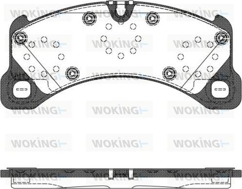 Woking P12453.50 - Колодки тормозные дисковые передние Porsche Cayenne 3.0 10-.Porsche Cayenne 3.6 10- P12453.50 WOKING autocars.com.ua