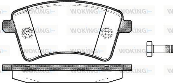 Woking P12513.00 - Гальмівні колодки, дискові гальма autocars.com.ua