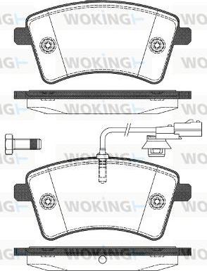 Woking P12513.01 - Гальмівні колодки, дискові гальма autocars.com.ua