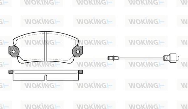 Woking P1253.12 - Тормозные колодки, дисковые, комплект autodnr.net