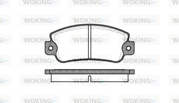 Woking P1253.20 - Тормозные колодки, дисковые, комплект avtokuzovplus.com.ua