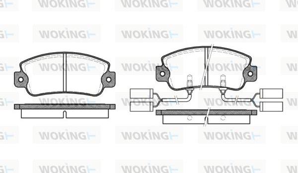Woking P1253.22 - Гальмівні колодки, дискові гальма autocars.com.ua