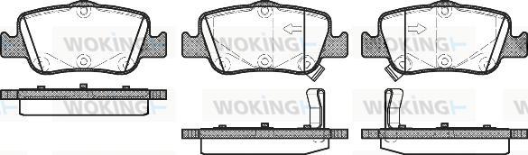 Woking P12563.02 - Гальмівні колодки, дискові гальма autocars.com.ua