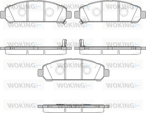 Woking P12573.02 - Тормозные колодки, дисковые, комплект autodnr.net