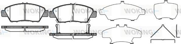 Woking P12583.02 - Тормозные колодки, дисковые, комплект avtokuzovplus.com.ua