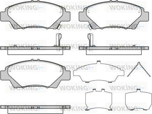 Woking P12583.42 - Гальмівні колодки, дискові гальма autocars.com.ua