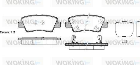 Woking P12623.02 - Гальмівні колодки, дискові гальма autocars.com.ua
