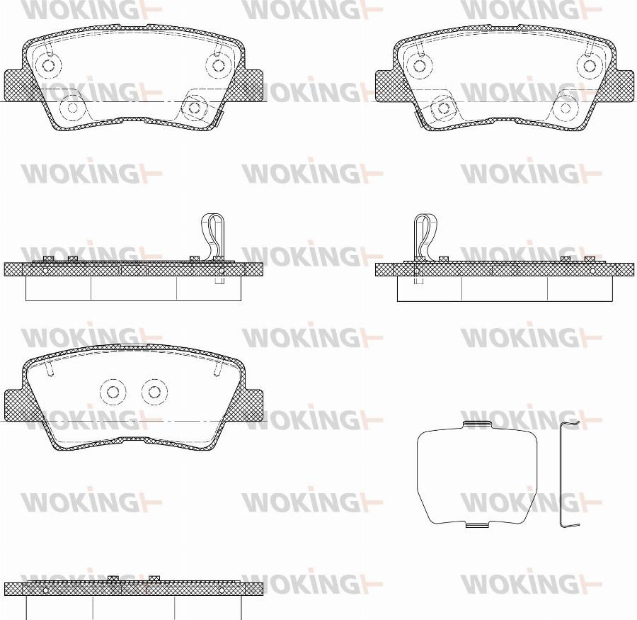 Woking P12623.37 - Гальмівні колодки, дискові гальма autocars.com.ua