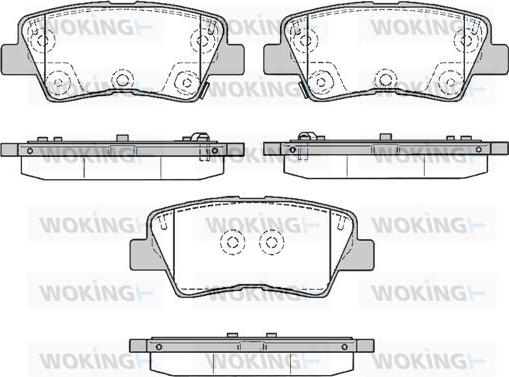 Woking P12623.85 - Гальмівні колодки, дискові гальма autocars.com.ua
