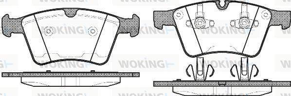 Woking P12703.00 - Тормозные колодки, дисковые, комплект avtokuzovplus.com.ua