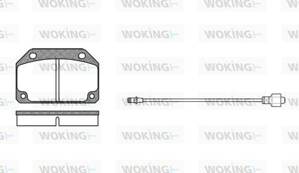 Woking P1273.02 - Тормозные колодки, дисковые, комплект autodnr.net