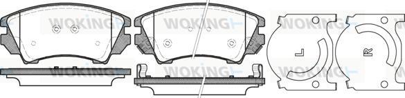 Woking P12753.12 - Гальмівні колодки, дискові гальма autocars.com.ua