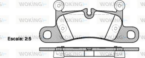 Woking P12793.10 - Гальмівні колодки, дискові гальма autocars.com.ua