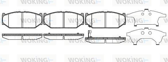 Woking P12813.11 - Гальмівні колодки, дискові гальма autocars.com.ua