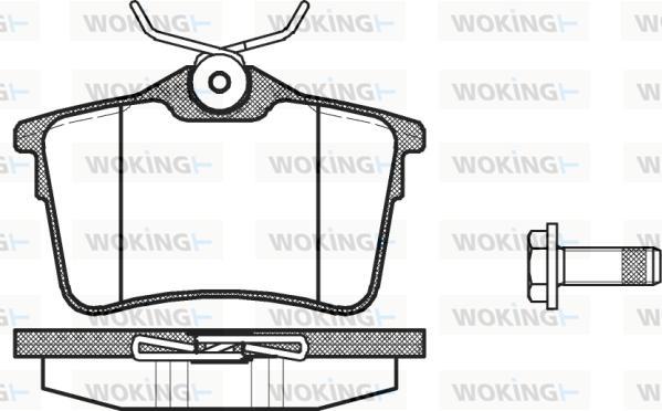 Woking P12823.00 - Гальмівні колодки, дискові гальма autocars.com.ua