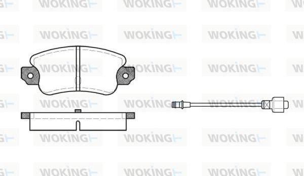 Woking P1283.02 - Гальмівні колодки, дискові гальма autocars.com.ua