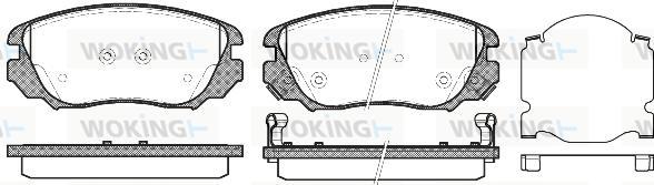 Woking P12853.02 - Гальмівні колодки, дискові гальма autocars.com.ua