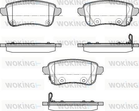 Woking P12873.02 - Тормозные колодки, дисковые, комплект avtokuzovplus.com.ua