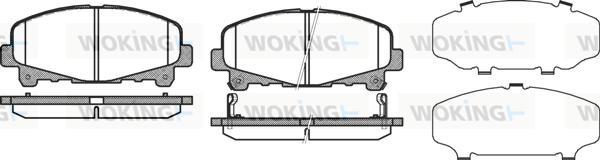 Woking P12903.02 - Тормозные колодки, дисковые, комплект avtokuzovplus.com.ua