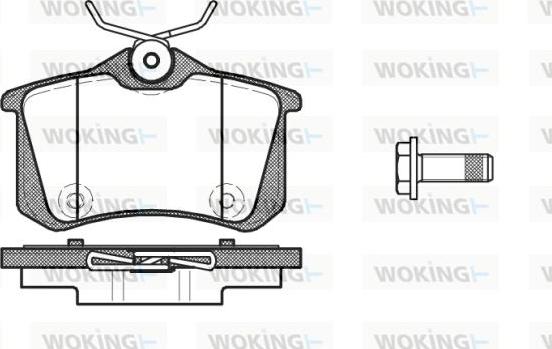 Woking P12913.10 - Гальмівні колодки, дискові гальма autocars.com.ua