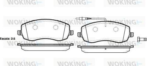 Woking P12933.02 - Гальмівні колодки, дискові гальма autocars.com.ua