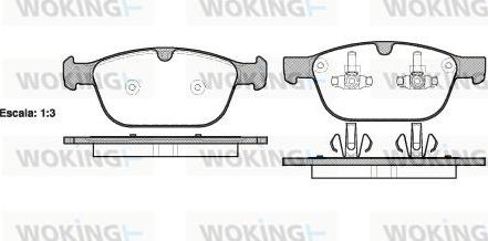 Woking P12973.00 - Тормозные колодки, дисковые, комплект avtokuzovplus.com.ua