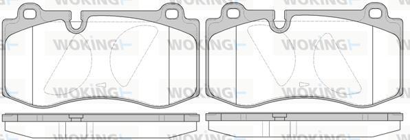 Woking P13023.10 - Гальмівні колодки, дискові гальма autocars.com.ua