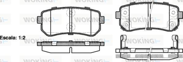 Woking P13093.02 - Гальмівні колодки, дискові гальма autocars.com.ua