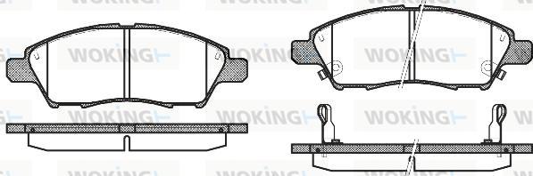 Woking P13103.02 - Гальмівні колодки, дискові гальма autocars.com.ua