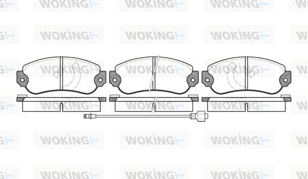 Woking P1313.06 - Тормозные колодки, дисковые, комплект autodnr.net