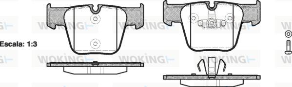 Woking P13183.00 - Тормозные колодки, дисковые, комплект autodnr.net