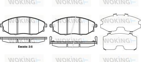 Woking P13233.02 - Гальмівні колодки, дискові гальма autocars.com.ua