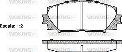 Woking P13243.00 - Колодки тормозные дисковые передние Toyota Yaris 1.0 05-.Toyota Yaris 1.0 10- P13243.00 WOKING autocars.com.ua